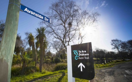 New signage points the way along the Avon River.
