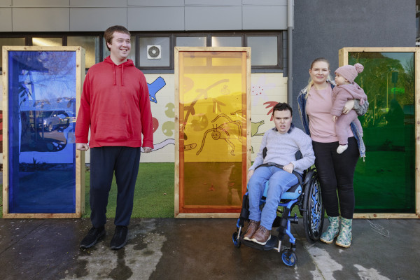 Some Southern Centre visitors in part of the new sensory play area.